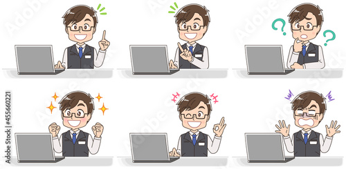 電機屋・家電量販店の店員の男性