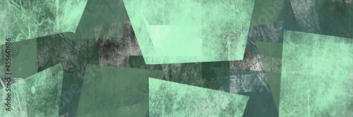 Abstract painting art with geometric green paint brush for presentation, website background, banner labor day, wall decoration, or t-shirt design