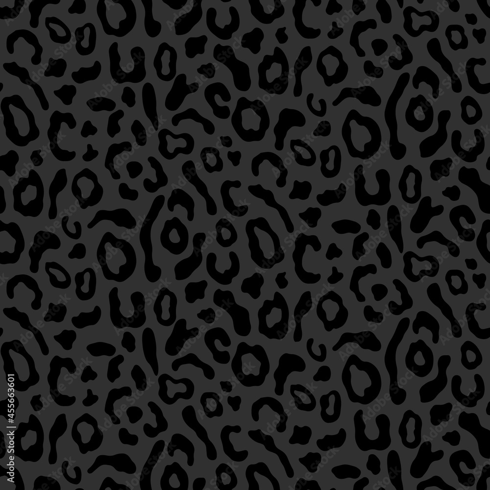 Black panther seamless pattern, leopard skin animal print background  texture Stock Vector | Adobe Stock