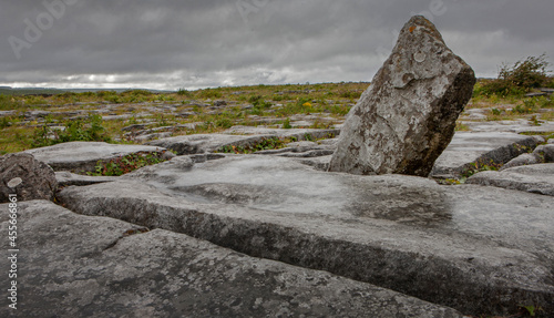 Poulnabrone dolmen. The Burren. Karst landscape Ireland. Rocks. County Clare in the southwest of Ireland