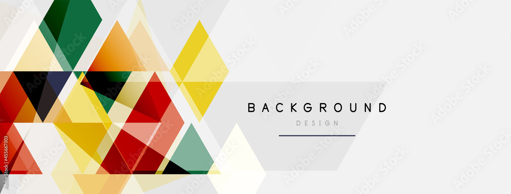 Mosaic triangles geometric background. Techno or business concept, pattern for wallpaper, banner, background, landing page