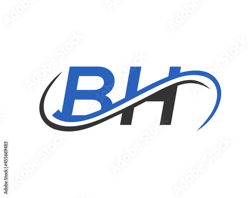 BH Letter Linked Business Logo. BH Logo Design. BH logo Design for Financial, Development, Investment, Real Estate And Management Company Vector Template photo