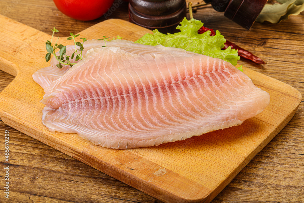 Raw tilapia fish for cooking Raw tilapia fish for cooking