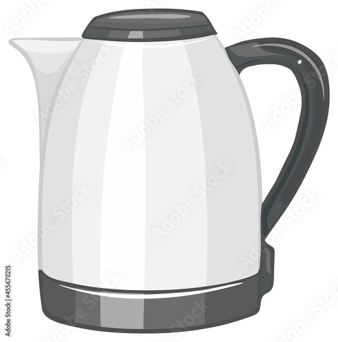 Electric kettle with handle isolated on white background