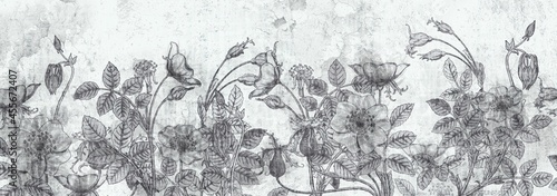 Obraz na płótnie kwiat wzór stary