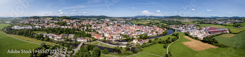Panoramaaufnahme von Cham in der Oberpfalz