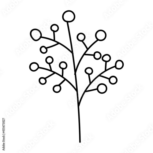doodle botanical_abstract leaf line icon