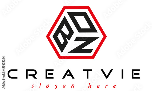 geometric monogram BON letter  logo  design vector, business logo, icon shape logo, stylish logo template