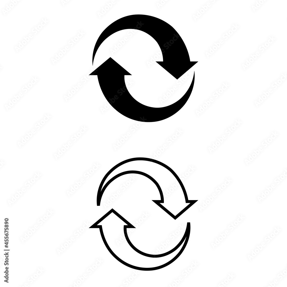 Reload icon vector set. Reset illustration sign collection. update symbol or logo. Reload icon vector set. Reset illustration sign collection. update symbol or logo.