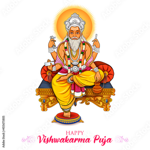 Hindu God Vishwakarma, an architect, and divine engineer of universe