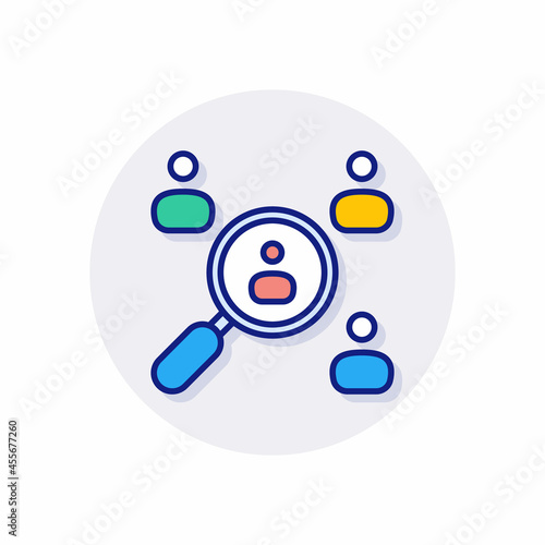 Find Out Who is at Risk icon in vector. Logotype