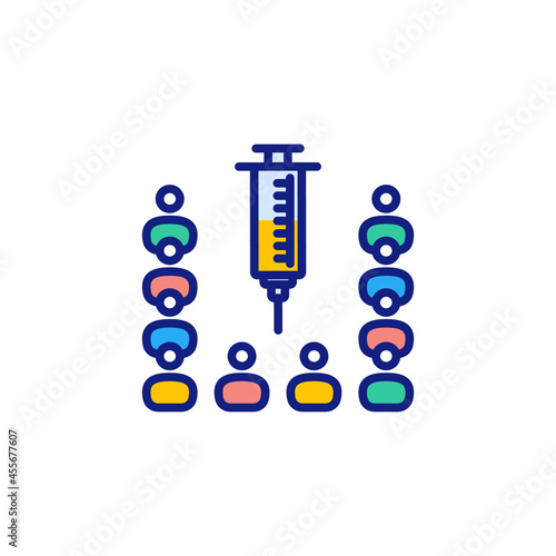 Mass Vaccination icon in vector. Logotype