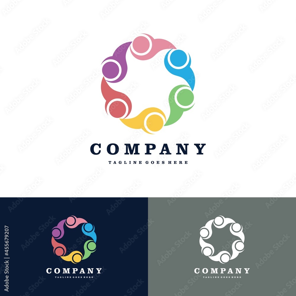 Connect, Family, Community Groups people logo. Vector Logo Design illustration Connect, Family, Community Groups people logo. Vector Logo Design illustration