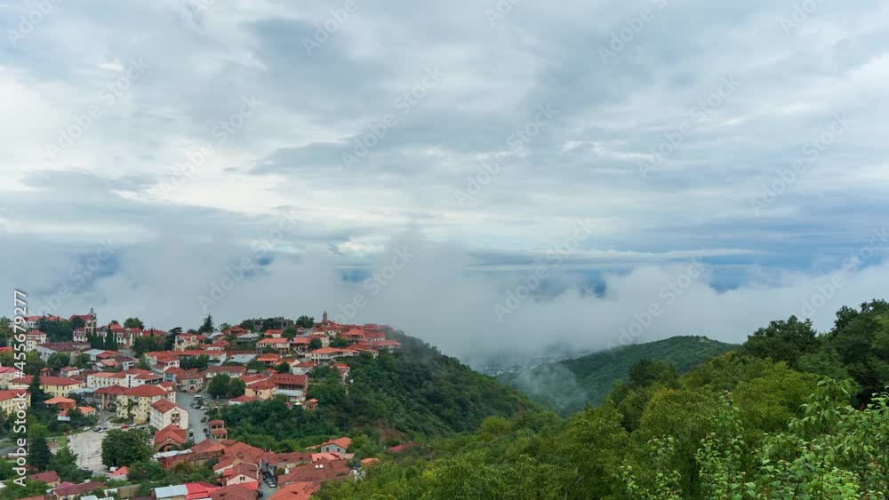 Hyperlapse of clouds taking over town in the mountains. Hyperlapse of clouds taking over town in the mountains.