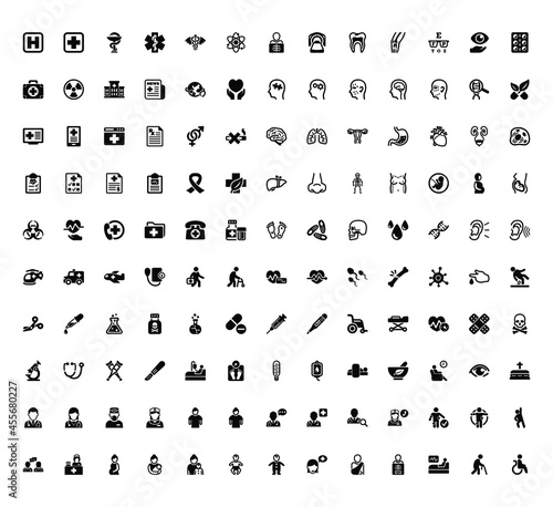 Obraz na plátne Medical and Healthcare Icons