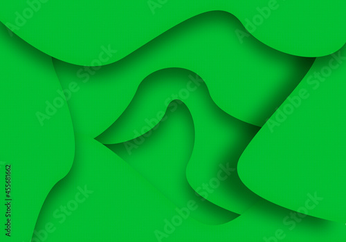 Fondo de capas verde superpuestas con sombra. photo