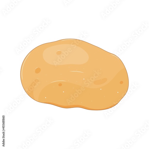 Fresh raw dough in the form of a ball in a cartoon style. For baking, pasta, pizza. On a white isolated background