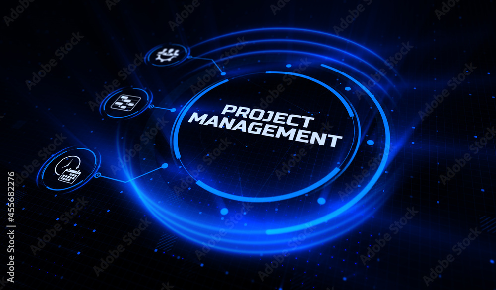 Project management planning scheduling business development concept.