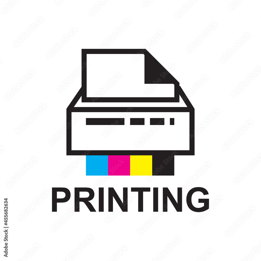 Vector logo of the printing house, photocopies Vector logo of the printing house, photocopies