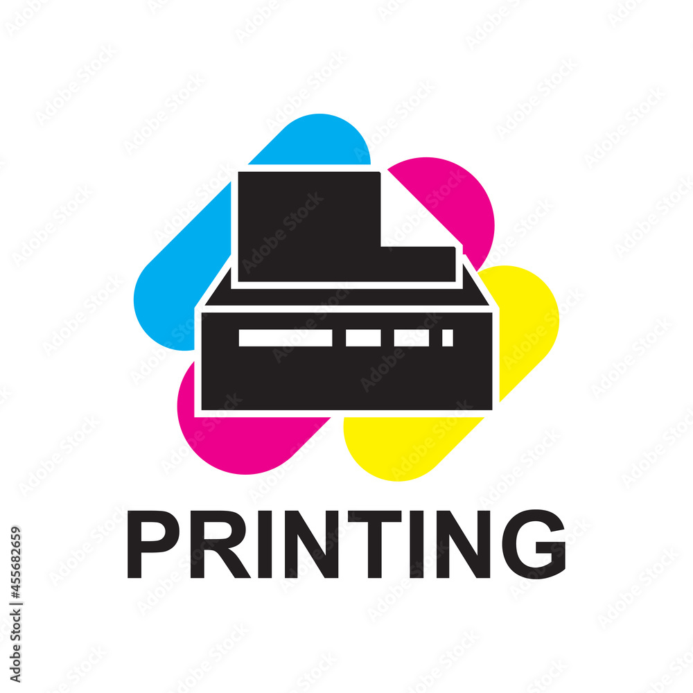 Vector logo of the printing house, photocopies Stock Vector Adobe Stock