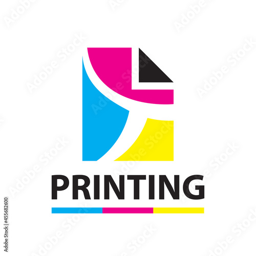 Vector logo of the printing house, photocopies