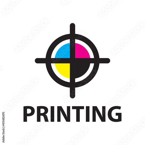 Vector logo of the printing house, photocopies