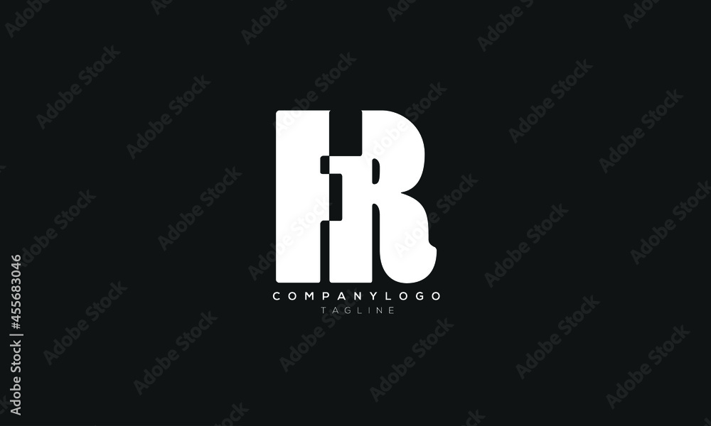 FR, RF, Abstract initial monogram letter alphabet logo design FR, RF, Abstract initial monogram letter alphabet logo design