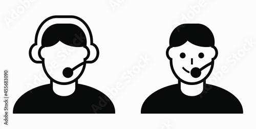 On line assistant consultant. Adviser. Advisor. Counselor. Counsellor. Consultor. Assistant. Operator. Vector icon.