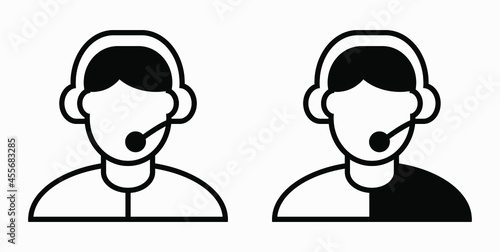 On line assistant consultant. Adviser. Advisor. Counselor. Counsellor. Consultor. Assistant. Operator. Vector icon.