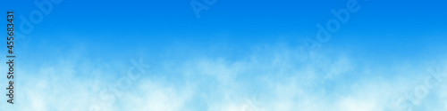 blue sky with clouds wide background banner