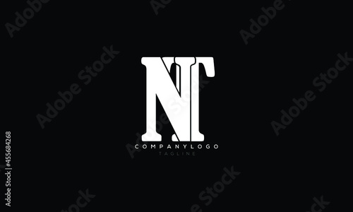 NT, TN, Abstract initial monogram letter alphabet logo design