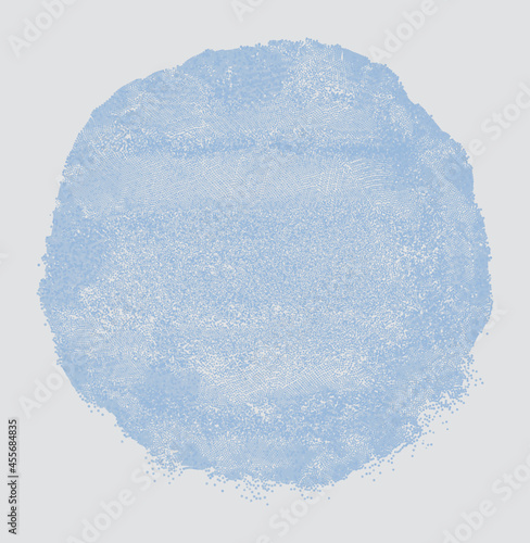 The sphere consisting of points or circles. Abstract  composition with irregular dynamic particles. 3d vector illustration.