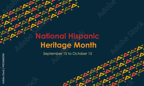 Hispanic National Heritage Month in September and October. Hispanic and Latino culture. Latin American patterns. Vector