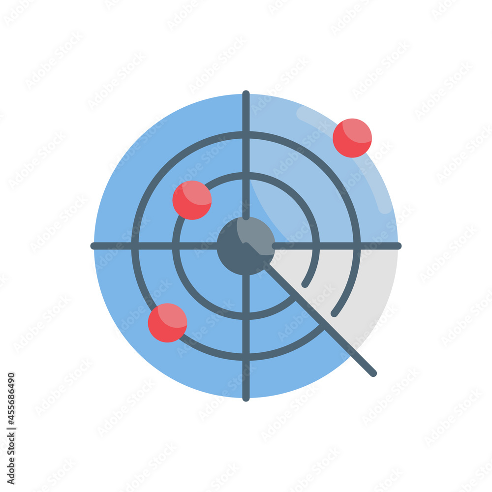 Radar vector flat icon style illustration. Eps 10 file Radar vector flat icon style illustration. Eps 10 file