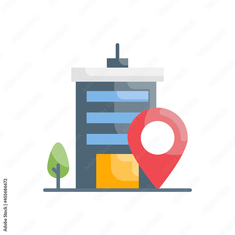 Obraz premium Hotel vector flat icon style illustration. Eps 10 file