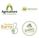 Agriculture industry granary nature logo design 