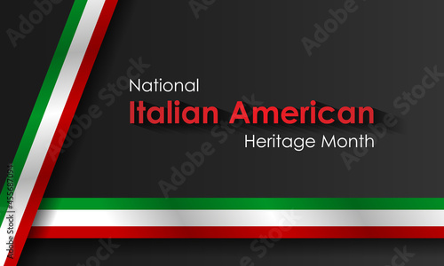 Italian Heritage Month. Italy flag. Realistic vector