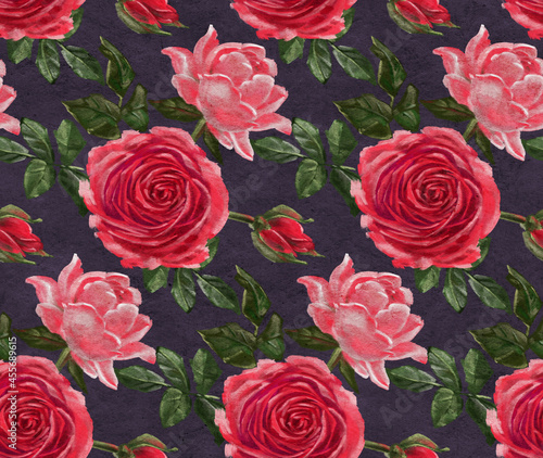 Seamless pattern with roses © tiff20