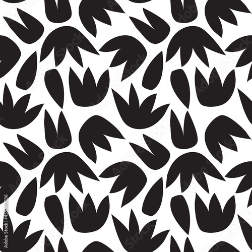 Trendy seamless pattern with graphic abstract geometric shapes. Avant-garde puzzle style. Geometric wallpaper for cover design.
