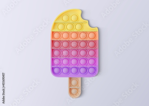 Pop it. Isolated on a white background. Realistic vector 3D illustration photo