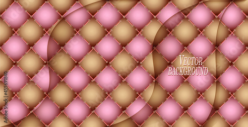 Seamless pattern. Quilted squares in trendy colors
