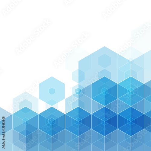 blue hexagonal illustration. vector geometric background. polygonal style. eps 10