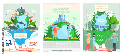 Climate and weather change of planet. Eco friendly, biodiversity, conservation and environmental protection concept. Flora and fauna on Earth. Green ecosystem of Earth. Care of nature and ecology