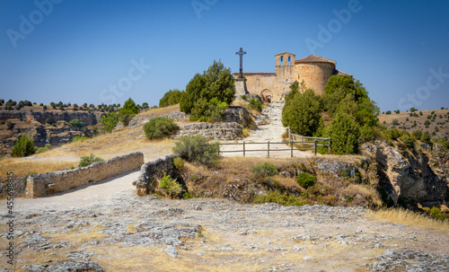 Church Ermita de San Frutos en Segovia, Las Hoces del Duratón, panoramic