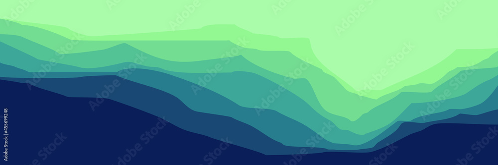 mountain landscape illustration vector for banner background, web background, apps background, tourism design template and adventure backdrop