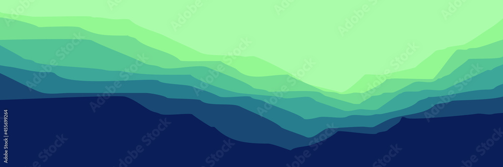 mountain landscape illustration vector for banner background, web background, apps background, tourism design template and adventure backdrop
