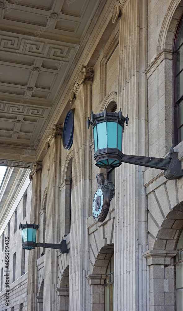street lamp in the city, General post office, Dublin, Ireland street lamp in the city, General post office, Dublin, Ireland