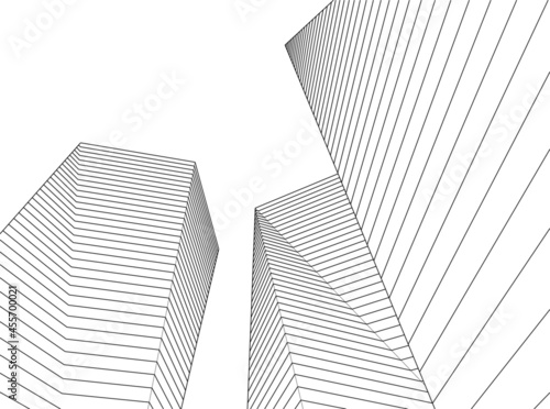 architecture design 3d drawing