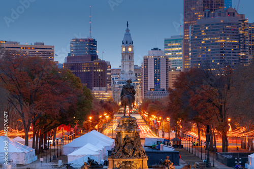 Philadelphia, Pennsylvania, USA Overlooking Benjamin Franklin Parkway