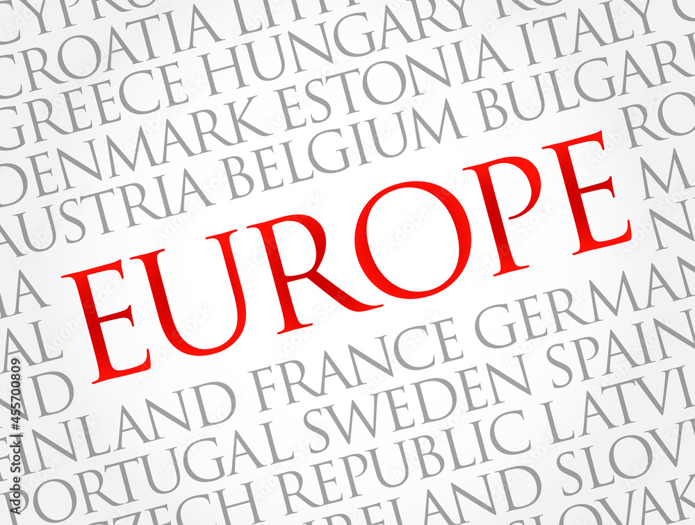List of cities in Europe word cloud collage, travel concept background List of cities in Europe word cloud collage, travel concept background